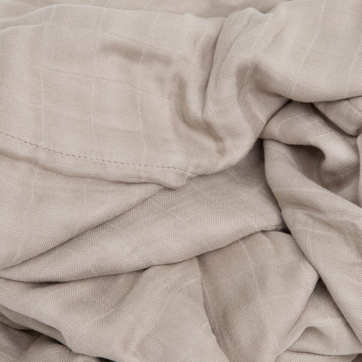 Deluxe Muslin Quilted Throw - Oatmeal