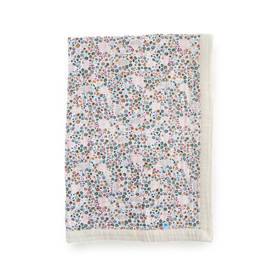 Cotton Muslin Baby Quilt - Pressed Petals