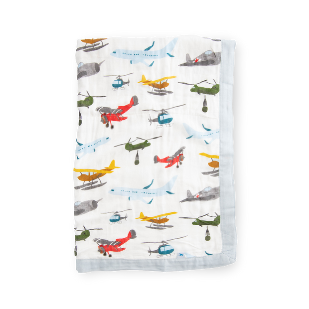 Deluxe Muslin Baby Quilt - Air Show