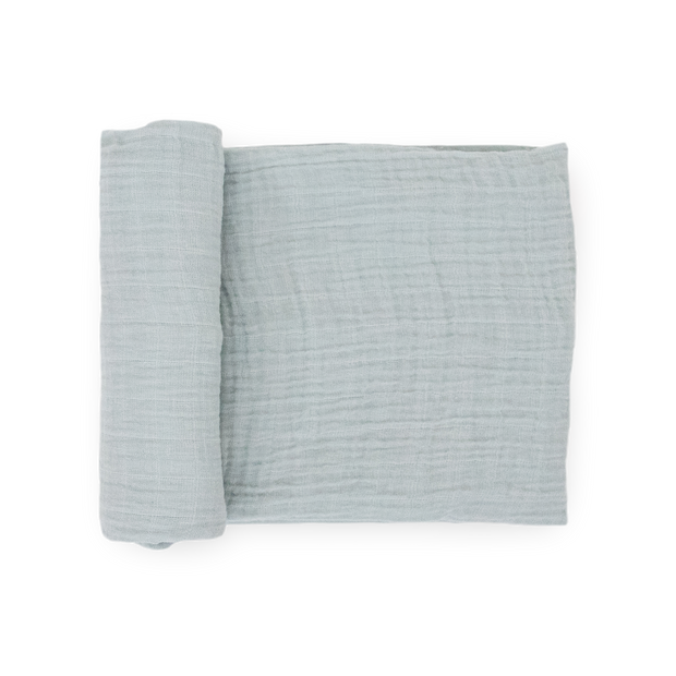 Organic Cotton Muslin Swaddle Blanket - White Sage