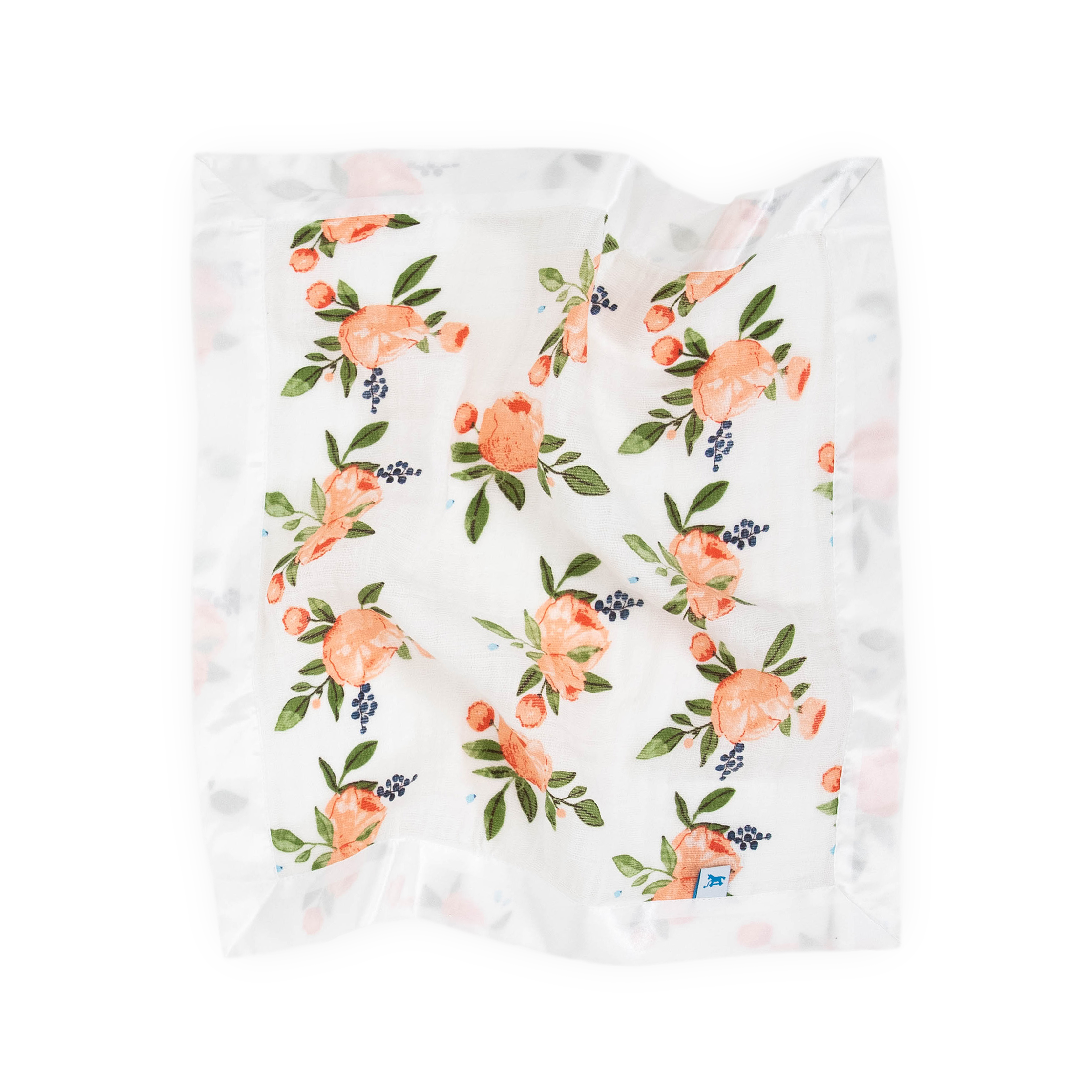 Cotton Muslin Security Blanket 3 Pack - Watercolor Roses