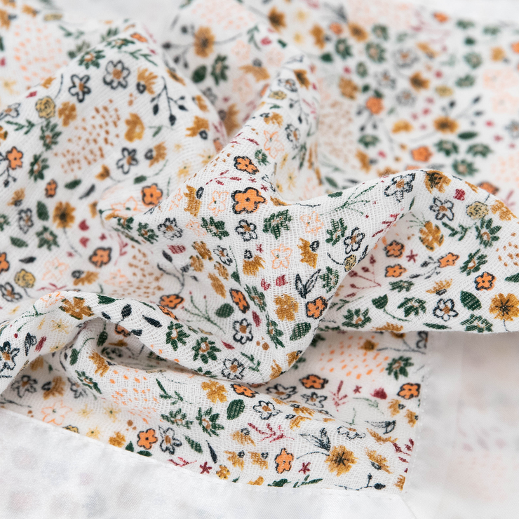 Cotton Muslin Security Blanket 3 Pack - Pressed Petals