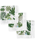 Cotton Muslin Security Blanket 3 Pack - Tropical Leaf