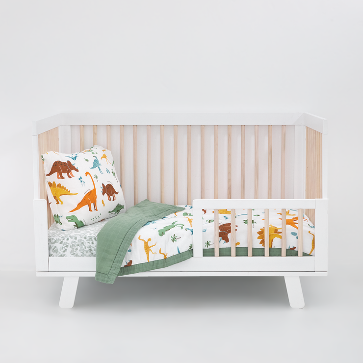 Cotton Muslin Toddler Comforter - Dino Names