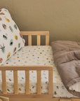 Cotton Muslin Toddler Bedding 3 Piece Set - Watercolor Critters