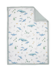 Cotton Muslin Toddler Comforter - Whales