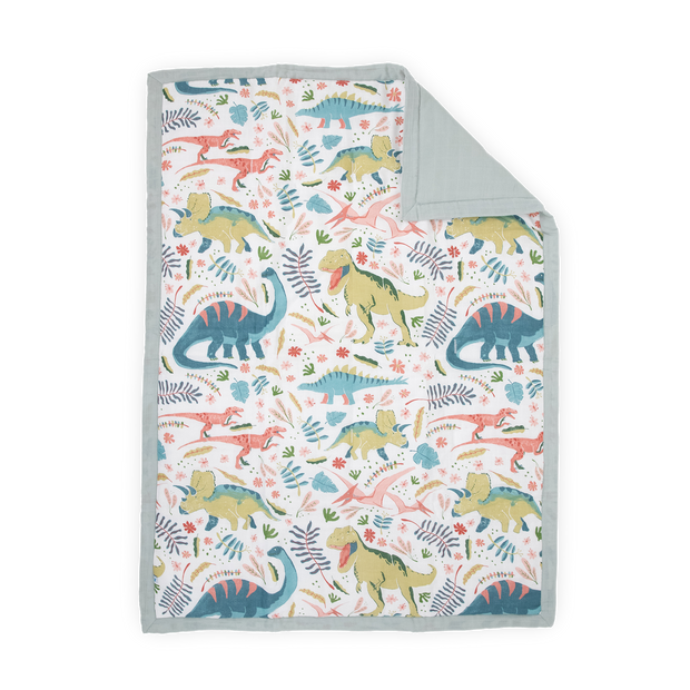 Cotton Muslin Toddler Comforter - Boho Dino
