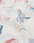 Cotton Muslin Pillowcase 2 Pack - Unicorns