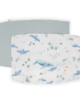 Cotton Muslin Pillowcase 2 Pack - Whales