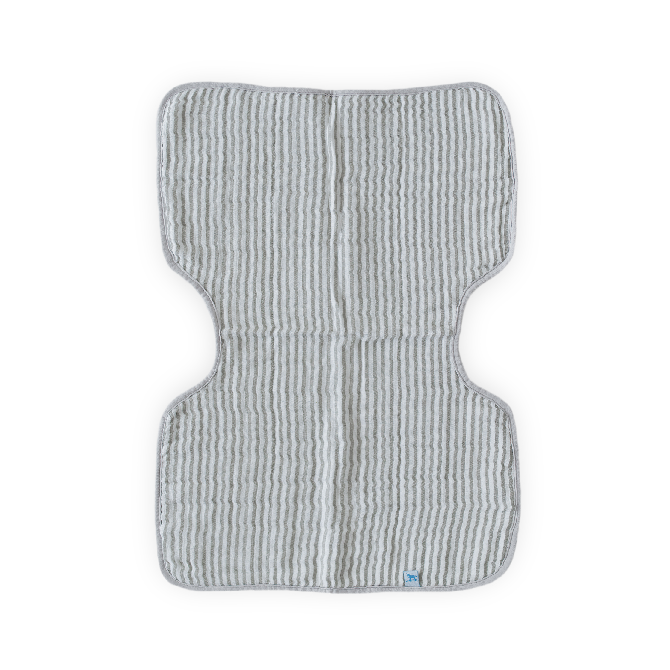 Cotton Muslin Burp Cloth - Grey Stripe