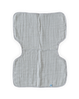 Cotton Muslin Burp Cloth - Grey Stripe