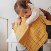Cotton Muslin Burp Cloth - Mustard