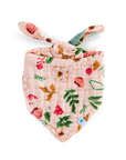 Cotton Muslin Reversible Bandana Bib - Vintage Floral
