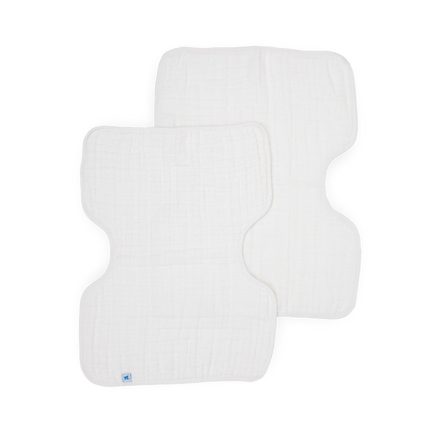 Cotton Muslin Burp Cloth 2 Pack - White