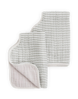 Cotton Muslin Burp Cloth 2 Pack - Grey Stripe
