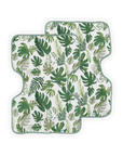 Cotton Muslin Burp Cloth 2 Pack - Tropical Leaf