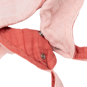 Cotton Muslin Reversible Bandana Bib 2 Pack - Rose Petal