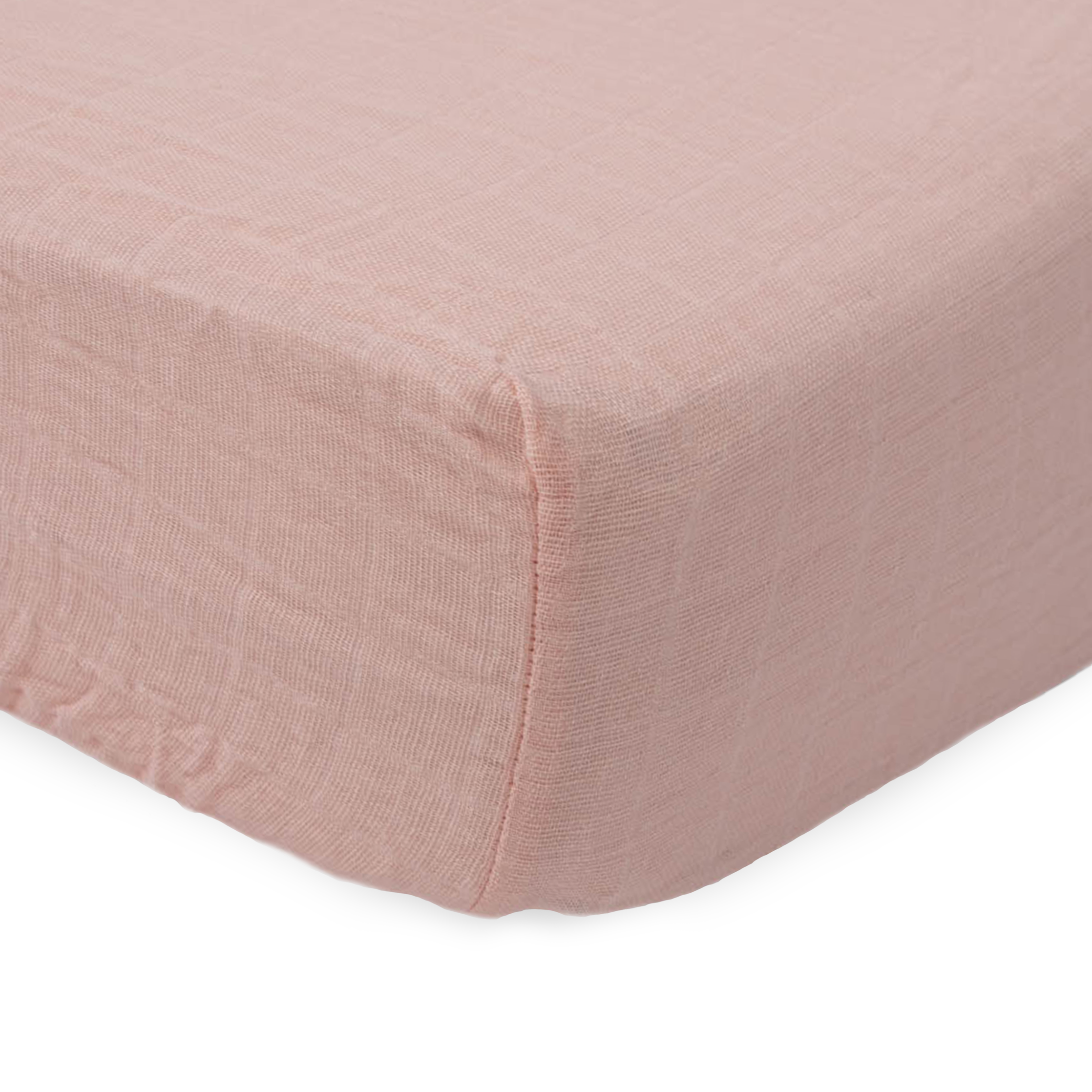 Cotton Muslin Crib Sheet - Rose Petal