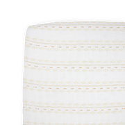 Cotton Muslin Crib Sheet - Gold Diamond-stripe