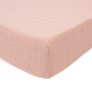 Cotton Muslin Changing Pad Cover - Rose Petal