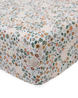 Cotton Muslin Changing Pad Cover - Pressed Petals