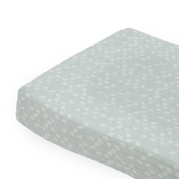 Cotton Muslin Changing Pad Cover - Misty Field
