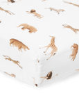 Organic Cotton Muslin Crib Sheet - Animal Crackers