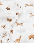 Organic Cotton Muslin Crib Sheet - Animal Crackers