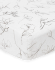 Organic Cotton Muslin Crib Sheet - Pencil Floral