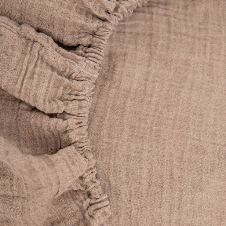 Organic Cotton Muslin Crib Sheet - Driftwood
