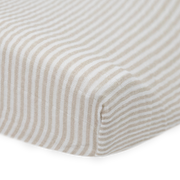 Organic Cotton Muslin Changing Pad Cover - Sand Stripe