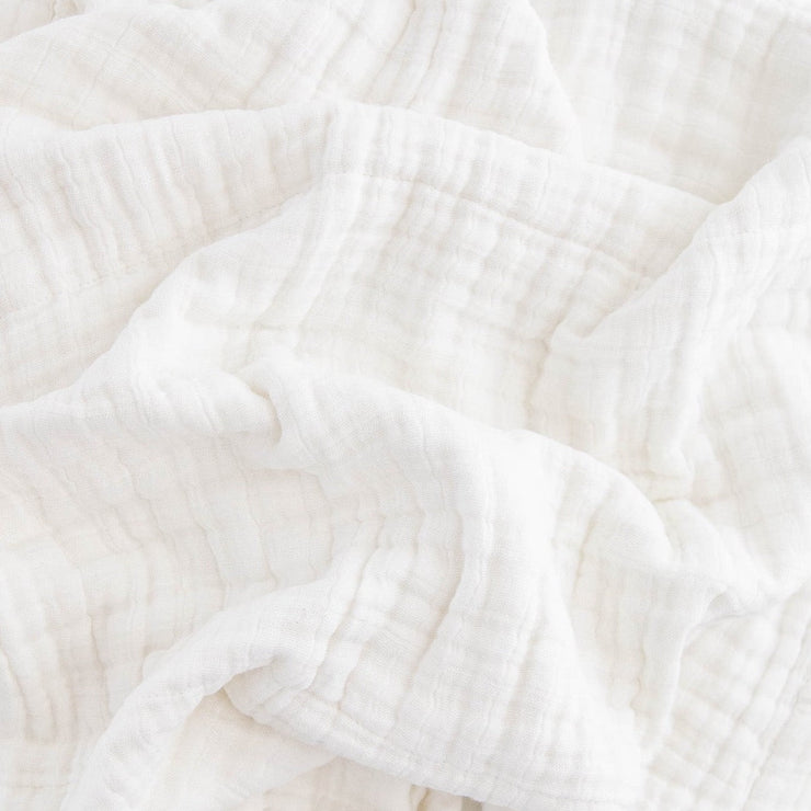 Cotton Muslin Baby Quilt - White