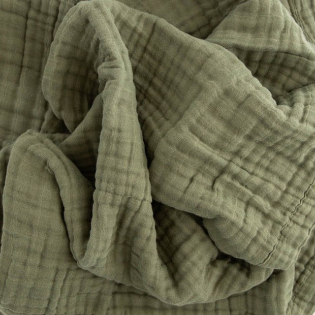 Cotton Muslin Baby Quilt - Fern