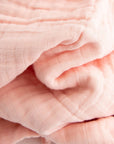 Cotton Muslin Baby Quilt - Rose Petal
