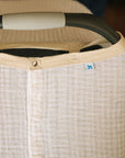 Cotton Muslin Car Seat Canopy - Tan Gingham