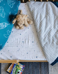 Cotton Muslin Toddler Bedding 3 Piece Set - Blast Off